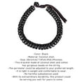 thumbnail image 4 of Pulsera de concha de coco de 1 pieza, cadena de muñeca de madera hecha a mano, pulsera Om Mani Padme Hum, pulsera de madera con hilo de algodón (negro), 4 of 5
