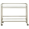 thumbnail image 6 of Evelyn&Zoe Contemporary Metal Bar Cart with Glass Shelf, 6 of 7