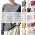 thumbnail image 2 of Ke1Clo Women's Long Sleeve Tops Casual Fashion Crew Neck Comfy Pullover Loose Solid Ribbed Knit Sweater Blouse Army Green XXL, 2 of 4