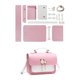 thumbnail image 2 of Bolso de hombro de cuero PU Macarena DIY Rosado, 2 of 7