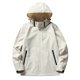 thumbnail image 3 of Chaqueta impermeable para hombre, cortavientos deportivo ligero con capucha para gimnasio, anoraks a prueba de viento de Color sólido, chaquetas de invierno para hombre, 3 of 5