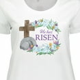 thumbnail image 4 of Inktastic Easter He Has Risen with Cross and Flowers Women's Plus Size T-Shirt, 4 of 5