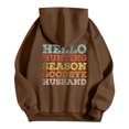 thumbnail image 4 of WEAIXIMIUNG Robe Sweat à Manches Courtes pour Femmes Col Rond Décontracté avec Poche Imprimé Lettres Anglaises, 4 of 5