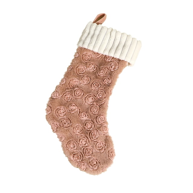 Xihbxyly Colgante de Calcetín Navideño, Decoración Navideña de Tela, Exquisito Diseño de Bendición, Decoración para Árbol y Hogar, Fácil de Colgar, Adorno Festivo, Tamaño 45 X 27 Cm, Perfecto para Na