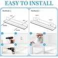 thumbnail image 4 of 4 Pack 15'' Clear Acrylic Shelves for Wall Mounted Display Ledge Storage Racks, Acrylic Floating Wall Shelves for Kids Book Shelves, Living Room, Bathroom, Bedroom, Kitchen, 4 of 9