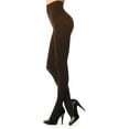 thumbnail image 2 of MeMoi Women's Perfectly Opaque Control Top Tights - Womens - Female, Q1/Q2, Dark Chocolate, 2 of 8