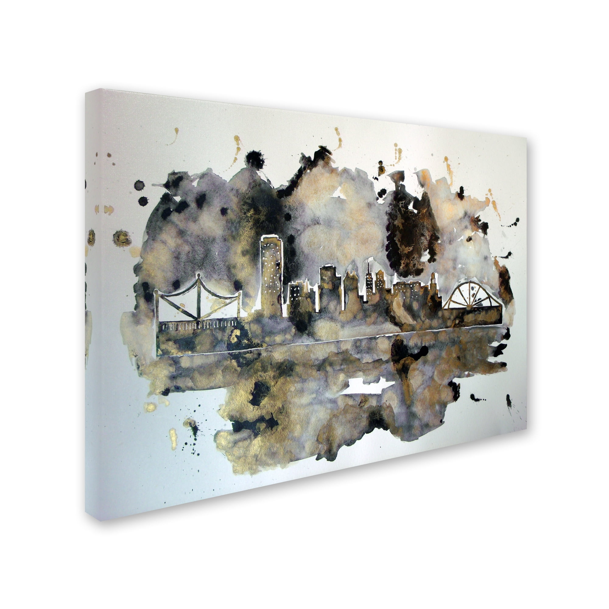 Trademark Fine Art 'Pittsburghs Black and Gold' Canvas Art by Lauren Moss