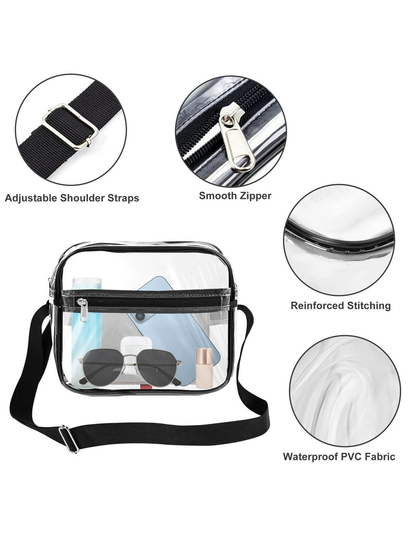 TSV Waterproof Clear Crossbody Bag, Stadium Friendly  display picture 1