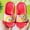 Red, variant on LoyisViDion Toddler Shoes Clearance Cartoon Goosey Boys Girls Shoes Non-Slip Home Bathing Beach Sandals Slippers Shoes Dark Blue 4Years