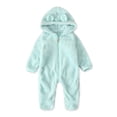 thumbnail image 5 of Infant Snowsuit Fleece Jumpsuit Bear Ear Newborn Girl Romper Baby Girl Outfit Warm Newborn Boy Sleepers 6-12 Months, 5 of 5