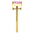thumbnail image 3 of 1.75 ctw Solitaire Anniversary Ring for Women | Radiant Cut Simulated Pink Diamond | Hyperallergenic Solid 18K Yellow Gold, 3 of 5