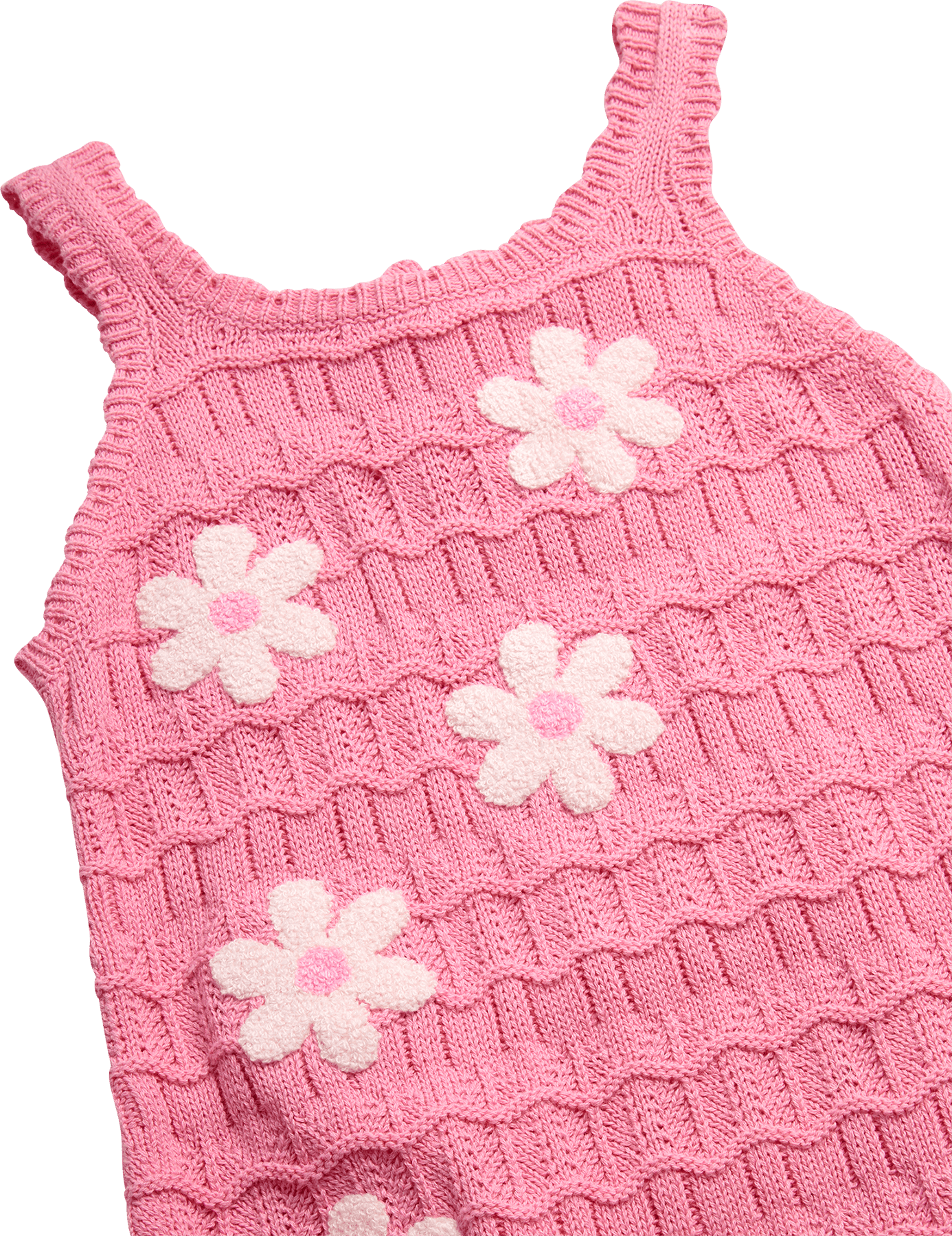 Jessica Simpson Girls' Crochet Dress with Floral Applique, Sizes 4-16
