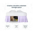 thumbnail image 3 of HNB Store Ruffled Bed Skirt Easy Fit 12" inch Drop | Microfiber Made | Olympic Queen | Lilac, 3 of 7