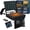Black, variant on Heated Massage Reclining Stadium Seat with Back Support for Bleachers 3 Heat & 3 Massage Levels Portable Outdoor Chair with Power Bank PocketsCup Holder for Sports Camping Beach