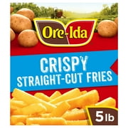 Ore-Ida Crispy Straight-Cut Fries, French Fried Potatoes, Value Size, 5 lb Bag