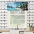 thumbnail image 3 of Beach Curtain Valances Tropical Ocean Palm Tree Summer Theme Island Seaside Privacy Window Valances for Living Room Kitchen 54 by 18 in, 1 Panel, 3 of 6
