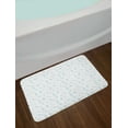 thumbnail image 2 of Nautical Bath Mat, Marine Theme Fish Colony in Style Underwater Life Simple Monochrome, Plush Bathroom Decor Mat with Non Slip Backing, 29.5" X 17.5", Sky Blue White, by Ambesonne, 2 of 2