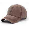 thumbnail image 4 of LinYooLi 13 Color! High Quality Washed Cotton Adjustable Solid Color Baseball Cap Unisex Couple Cap Fashion Leisure Dad Hat Snapback Cap, 4 of 6