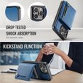 thumbnail image 6 of ELEHOLD Case for iPhone 13 Pro, 2-in-1 Detachable Magnetic Leather Wallet Case with RFID Blocking,Blue, 6 of 8