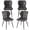 Grey, variant on Dining Chairs Set of 4, Modern Synthetic Leather Upholstered Kitchen Chairs with Ergonomic Seat Metal Legs for Dining Living Room Home, Grey