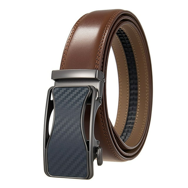 Guardurnaity Cinturón de piel All Trend Match con hebilla automática - Aspecto prolijo y sin hilos sueltos Sin rebabas Hombre Azul Grano de Type3 NO3