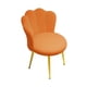 thumbnail image 5 of Silla de tocador ligera de lujo, silla de comedor suave con patas doradas, silla de maquillaje para comedor, cafetería, muebles de dormitorio Naranja, 5 of 8