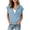 Light Blue, variant on Women's Plus Size Cap Sleeve Hoodie Summer Loose Casual Zip Up Drawstring Tops with Pockets Purple