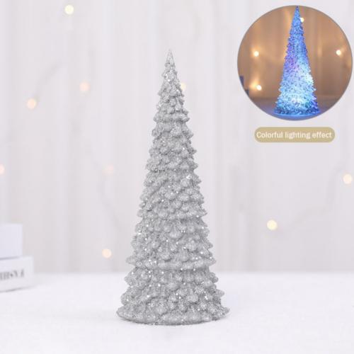 Lighted Christmas Tree Metallic Glitter Colorful LED Acrylic Night
