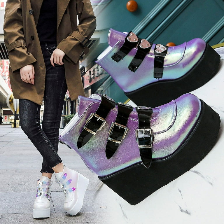 Colorful wedge sneakers clearance