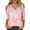 Pink, variant on Long Sleeve Shirts for Women Cotton Tshirts V Neck Spring Tops Basic Tee Summer Fashion Clothing for Women