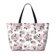 thumbnail image 2 of Fuzoiu Rose Flowers Print Waterproof Beach Tote Bag for Women Girls with Zipper,Sandproof Pool Swim Bag,Large Capacity Beach Travel Bag for Pool Swim Travel Everyday, 2 of 7