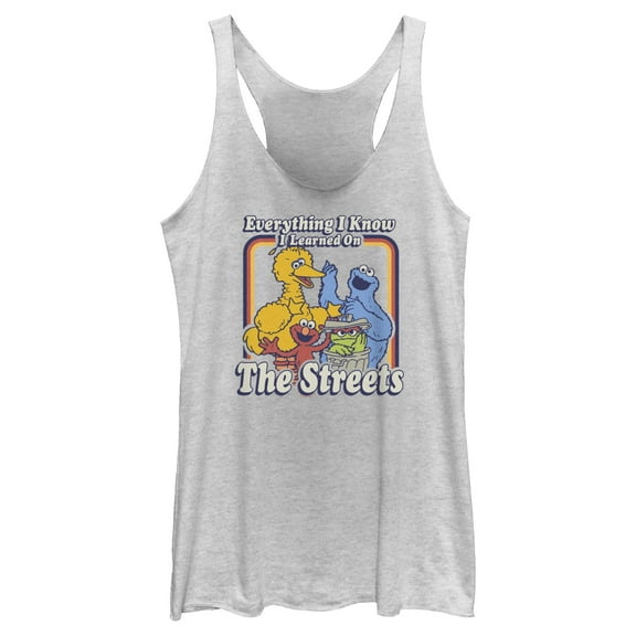 Women's Sesame Street Everything I Know I Learned on the Streets Racerback Tank Top