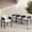 Black Wicker & Beige Cushion, variant on GRANDPATIO Steel Outdoor Dining Side Chairs, Wicker Back - Set of 2, Khaki Wicker & Beige Cushion