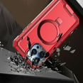 thumbnail image 3 of Bemz Phone Protector for iPhone 15 Pro Max Case with Tempered Glass Screen Protector, Slim Heavy-Duty Armor Tough Defender Wireless Charger Magnetic Kickstand Rugged Cover (Red), 3 of 5
