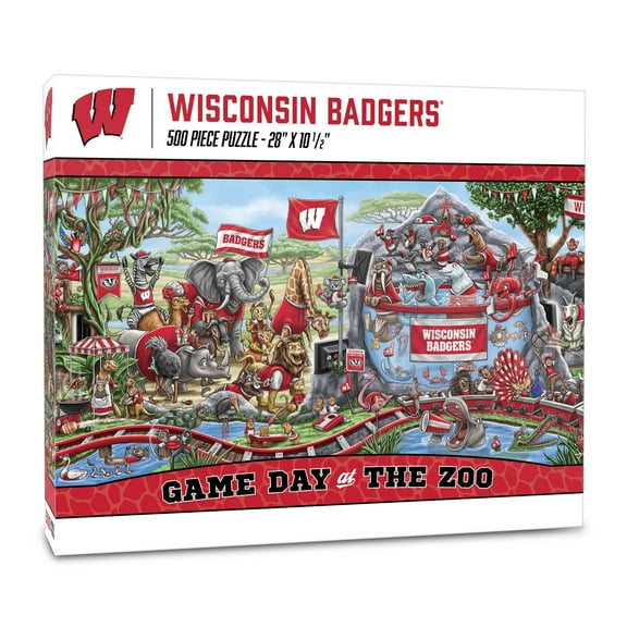 YouTheFan NCAA Wisconsin Badgers Game Day at the Zoo - 500 pc Puzzle