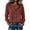 Red, variant on Womens Button-Down Shirt Solid Color Long-Sleeved Cotton Linen Blend T Shirts Tops Work Office Blouse