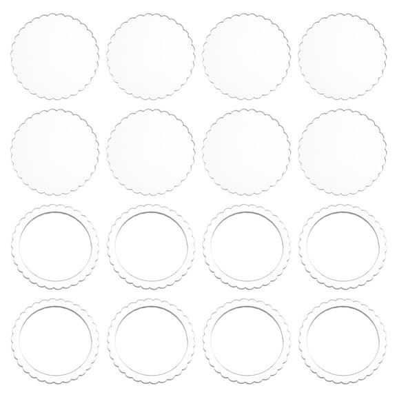1 Set 1 Set Transparent Acrylic Clear Blank Badge Flat Round 49.5x2.7mm Inner Diameter: 29.5mm 40pcs/set