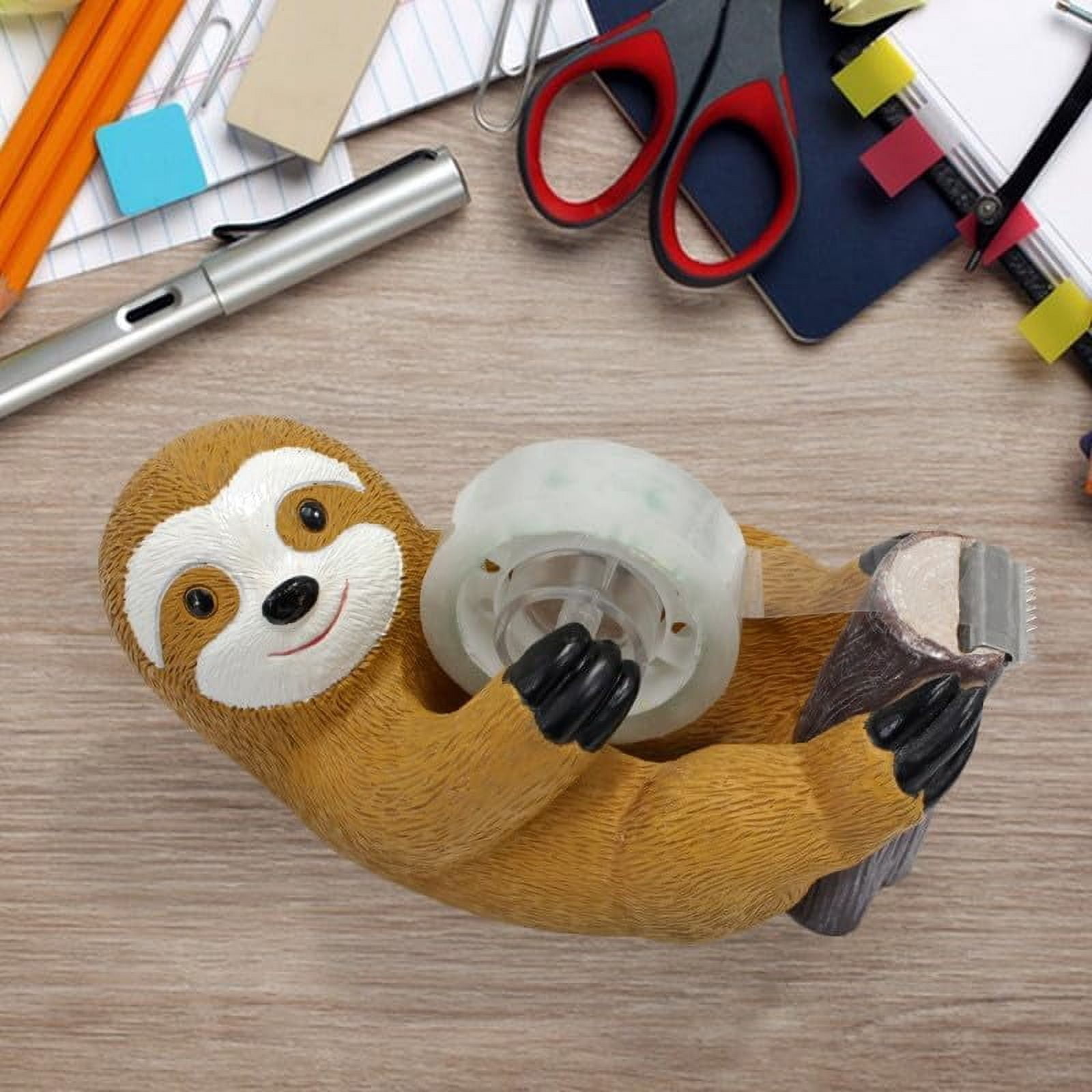 ABPETE Generic Cute Sloth Tape Dispenser, Manual, 2057979a-4230-495d-9309-cb3f0f772e5a, Resin, Tape Dispenser, Sloth