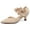 apricot, variant on Ladies' low-heeled kitten-heeled formal shoes, comfortable closed-toe design with flowers, slip-on, suitable for formal gatherings, high-heeled shoe style