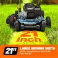 thumbnail image 4 of SENIX Lawn Mower 21in Cuttting Blade 22in Cutting Deck, 125 cc 4-Cycle Briggs & Stratton Engine Push Mower, Mulch & Side Discharge, 6 Position Height Adjustment, LSPG-M3, 4 of 16