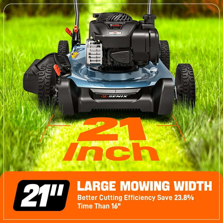 SENIX Lawn Mower 21in Cuttting Blade 22in Cutting Deck, 125 cc