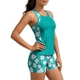 thumbnail image 6 of BiZtdJrK Women's Fashion Tankini Swimsuit Hawaiian Print Tank Tops Tummy Control Shorts 2 Piece Bathing Suits Travel Vacation Beach Swimwear Multicolor XL, 6 of 9