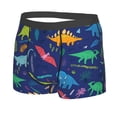 thumbnail image 2 of Wukai Dinosaurs Adventure With Palms And Tropical Leaves Print Men’s Underwear Breathable Boxer Briefs,&nbsp;Moisture Wicking & Breathable-X-Large, 2 of 7