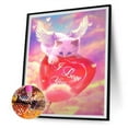 thumbnail image 2 of Kit 5D Images de Strass Bricolage Ange Chat Cœur Perles Rondes Complètes Peinture Diamant, 2 of 9
