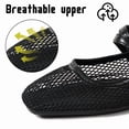 thumbnail image 3 of CHICVOMEY Mesh Mary Jane Shoes for Women Breathable Ballet Flats with Buckle Fashion Fishnet Flats for Women Casual & Work Fashion Flats, 3 of 9