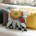 thumbnail image 3 of SHANXI Pillow Cover Summer Throw Pillow Case Cushion Case Buffalo Plaids Truck Floral Cushion Case 24x24in, 3 of 5