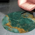 thumbnail image 2 of Colorful Marble Green Gilding Round Area Rugs for Bedroom Living Room, 4FT Soft Indoor Circle Carpets, Carpet Home Decor Floor Mat, 2 of 6