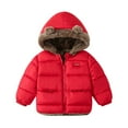thumbnail image 2 of Toddlers Fleece Jackets Thick Warm Baby Girls Boys Soft Lovely Hoodies Down Coat Outerwear, 2 of 8