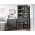 thumbnail image 6 of 100% Solid Wood 32" Bathroom Cabinet with Clear Glass Doors, 2-Drawers and Adjustable Shelves, 6 of 6