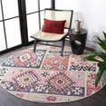 thumbnail image 2 of SAFAVIEH Montage Tendrils Abstract Indoor/Outdoor Area Rug, Aqua/Fuchsia, 9' x 12', 2 of 10